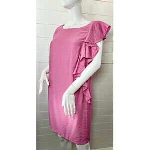 Allen B by Allen Schwartz Pink Asymmetrical Ruffle Dress 12 Coquette Mean Girls